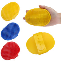 Pet Cleaning Oval Bath Brush Massage Brush Comb With Adjustable Strap products for dogs