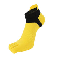 Fashion Patchwork Five Toe Cotton Socks harajuku Pure Fitness Trainer Finger Socks Breathable Yellow socks