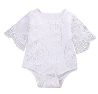 Baby Girls Short Batwing Sleeve Romper