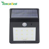 Waterproof Solar 12 LED Light Motion Sensor Wall Lamp Auto ON/OFF for Outdoor Garden Fence Yard Roof Lawn lamps Landscape lights