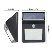 Waterproof Solar 12 LED Light Motion Sensor Wall Lamp Auto ON/OFF for Outdoor Garden Fence Yard Roof Lawn lamps Landscape lights