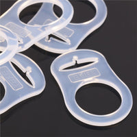 10pcs Soft Silicone Baby Dummy Pacifier Clips Holders Baby Nipple Rings