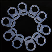 10pcs Soft Silicone Baby Dummy Pacifier Clips Holders Baby Nipple Rings