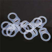 10pcs Soft Silicone Baby Dummy Pacifier Clips Holders Baby Nipple Rings