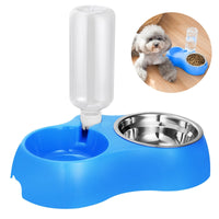 UEETEK Dual Detachable Dog Bowl Stainless Steel Water Food and Water Feeder Bowl Dog Food Bowl Pet Water Bowl Non-Slip Dog Bowl Set