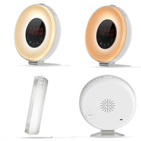 LED Alarm Clock Wake Up Light Alarm Clock Sunrise Simulation Alarm Clock With USB Charger