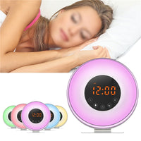 LED Alarm Clock Wake Up Light Alarm Clock Sunrise Simulation Alarm Clock With USB Charger