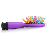 Rainbow Volume Anti-static Magic Hair Curl Straight Massage Comb Brush with Back Mirror