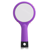 Rainbow Volume Anti-static Magic Hair Curl Straight Massage Comb Brush with Back Mirror