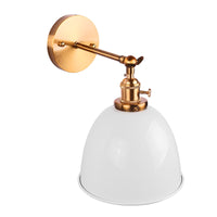 Modern Vintage Bowl Wall Light Sconce Bell Shape Loft Lamp Fixtures E27 Socket with Switch (No Bulb Included)