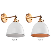 Modern Vintage Bowl Wall Light Sconce Bell Shape Loft Lamp Fixtures E27 Socket with Switch (No Bulb Included)