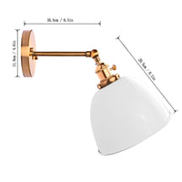 Modern Vintage Bowl Wall Light Sconce Bell Shape Loft Lamp Fixtures E27 Socket with Switch (No Bulb Included)