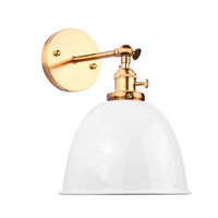 Modern Vintage Bowl Wall Light Sconce Bell Shape Loft Lamp Fixtures E27 Socket with Switch (No Bulb Included)