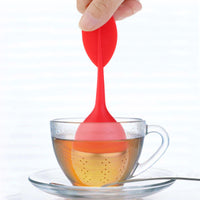 WINOMO 4pcs Leaf Shaped Silicone Handle Tea Infuser Strainer