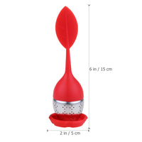 WINOMO 4pcs Leaf Shaped Silicone Handle Tea Infuser Strainer