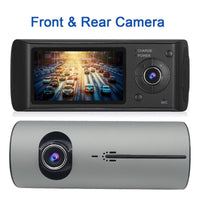 Full HD 720P 140 Degree Wide Angle Dual Lens Dashboard Camera Car DVR Camcorder Dash Cam Rearview Video Recorder Parking Monitor With GPS G-Sensor