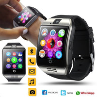 Q18 Smart Wrist Watch Bluetooth Smartwatch Phone with Camera TF/SIM Card Slot GSM Anti-lost Watch (Black)