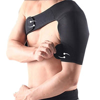 Adjustable Shoulder Support Protective Gear Shoulder Pad Belt for Sports (Black)