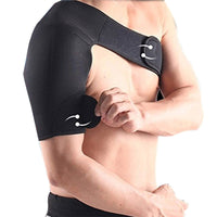 Adjustable Shoulder Support Protective Gear Shoulder Pad Belt for Sports (Black)