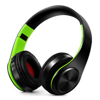 4 in 1 Wireless Bluetooth 4.0 Headsets MP3 Player TF Card FM Radio 3.5mm Wired Earphone-Green